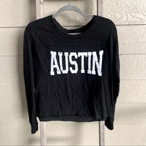 Austin Long-Sleeve Graphic Top - Black